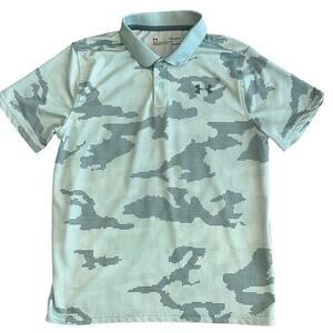 UNDER ARMOUR Boys Heatgear Short Sleeve Polo Size Youth Large